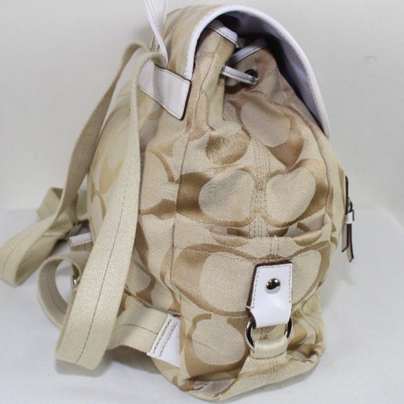 COACH Beige and white Daisy F16556 Canvas Bag main image 4